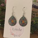 Bohemian Dangle Earrings, Multicoloured Charms, Handmade Jewellery