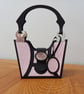 Pink Dotty "Tres Chic" Handbag style gift bag, handmade