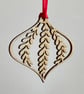 Mini wooden leaf bauble