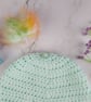 Matching Mum and Baby Crochet Hats, Pastel Green Pom Pom Beanie Set  - Image 9