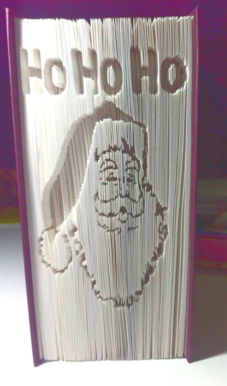 Ho Ho Ho, Santa Christmas CUT & FOLD Folding Pattern - EMAILED PDF PATTERN