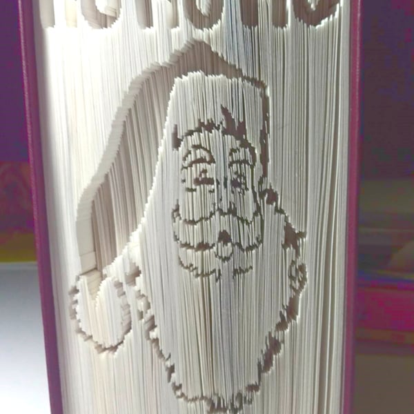 Ho Ho Ho, Santa Christmas CUT & FOLD Folding Pattern - EMAILED PDF PATTERN