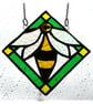 Bee Framed Stained Glass Suncatcher Tile 004 - Image 2