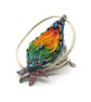 Shibori Silk Pendant Necklace Colourful Statement Jewellery One of a Kind