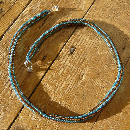 Thin blue necklace
