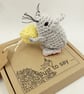 Crochet Mouse with Cheesy Gift - Alternative to a Greetings Card  - Image 2
