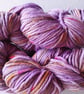 Last 100g Hand-dyed 100% Merino Wool Aran Purple Earth