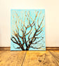 Contemporary Tree Painting, Turquoise Wall Decor, Original Acrylics on Canvas - Image 7