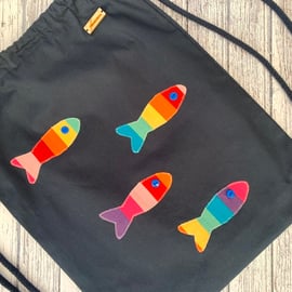 Rainbow Fish Drawstring Rucksack