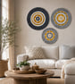 "Inyanga 2" - Yellow & Grey Shell Macrame Wall, Shelf & Console Table Decor - Image 10