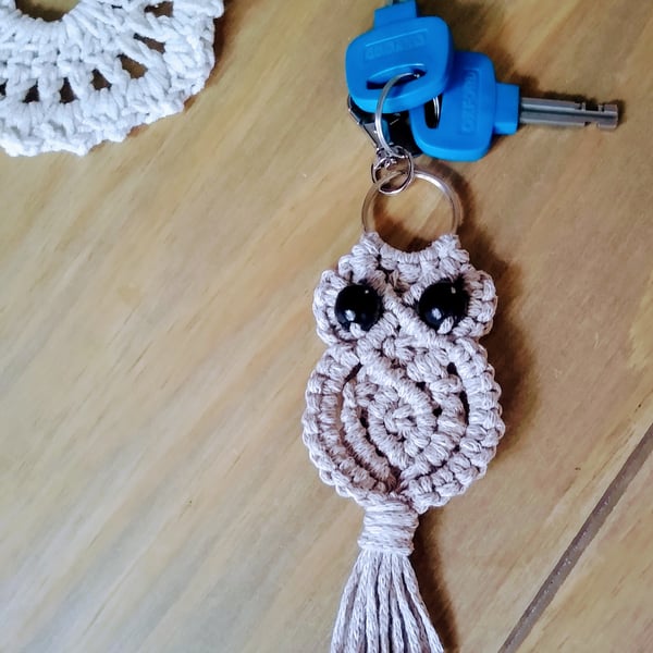 Macrame Owl Keyrings