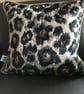 Cushion cover with Duck Feather Pad Luxury Leopard Truffle Crush Cushion. - Image 1