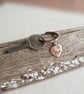 Bird and Butterflies Key Ring - Hand Stamped Copper  - 7th Anniversary Gift - Image 3