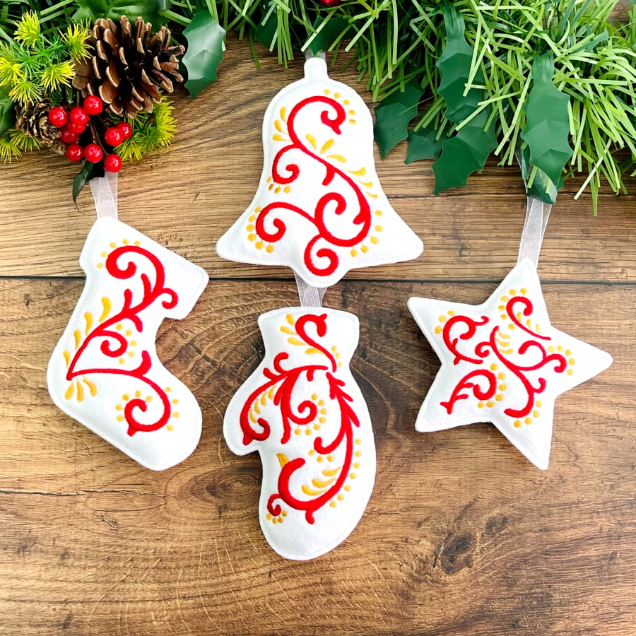Filigree Christmas Hanging Decoration