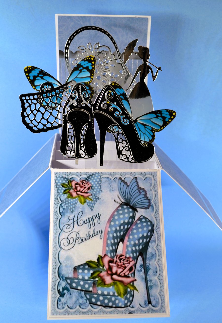 Ladies Birthday card with Shoes and Handbags