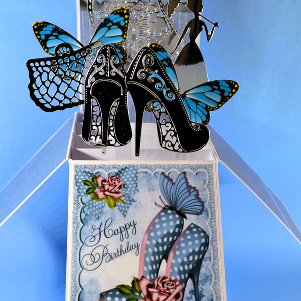 Ladies Birthday card with Shoes and Handbags