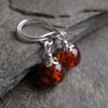 Amber Earrings - Real Baltic Amber Jewellery, Simple Drop Earrings