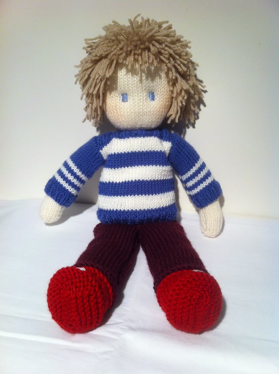 TOY DOLL KNITTING PATTERN - FREDDIE