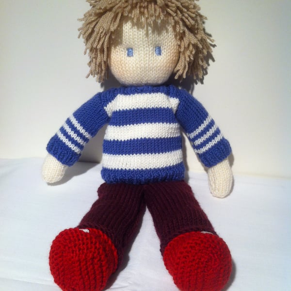 TOY DOLL KNITTING PATTERN - FREDDIE