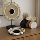 Neutral Fibre Art, Macrame Basket & Reclaimed Wood Vase Home Decor Collection