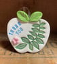 Gift for teacher small ceramic Thank You apple decoration