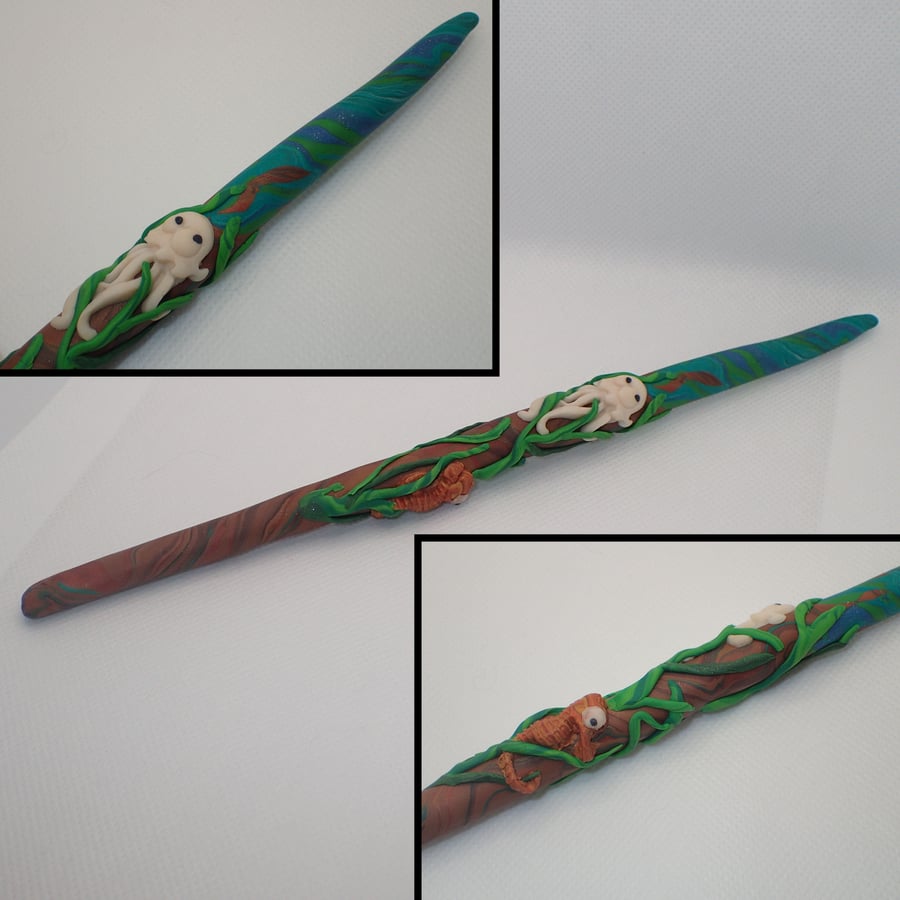 Sea wand in polymer clay