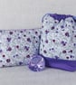 Large zipped pouch, project bag, cosmetic bag, floral - Image 10