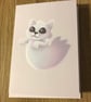 Ghost Cat Blank Greeting Card - Image 2
