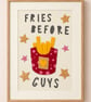 Fries Before Guys – Handmade Fabric & Felt Wall Art