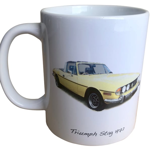 Triumph Stag 1972 - 11oz Ceramic Mug - British Classic Car