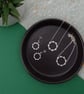 Sterling silver shaped circle necklace - delicate handmade designed pendant - Image 6