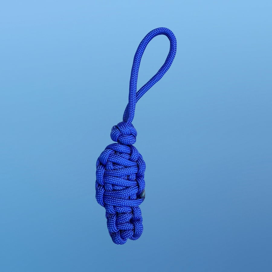 Handmade Paracord Mummy Zip Pull - Primary Collection  - Tents, Bags, Jackets
