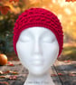Crochet headband, ear warmer. Red twist ear warmer. Cherry red headband. - Image 5