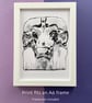 Buffalo Bust Original Drypoint A6 Handmade Print - Image 3