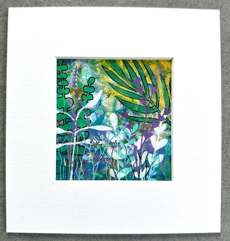 Summer's Tangle - Original Mixed Media Botanical Artwork