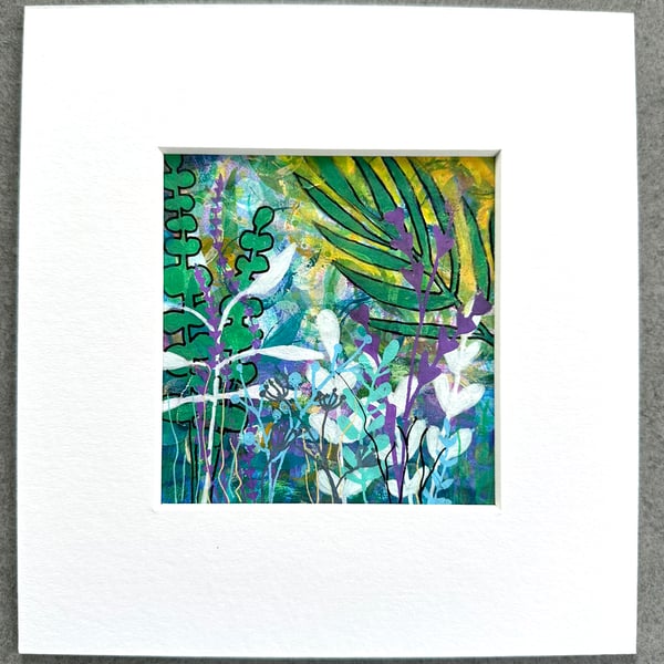 Summer's Tangle - Original Mixed Media Botanical Artwork