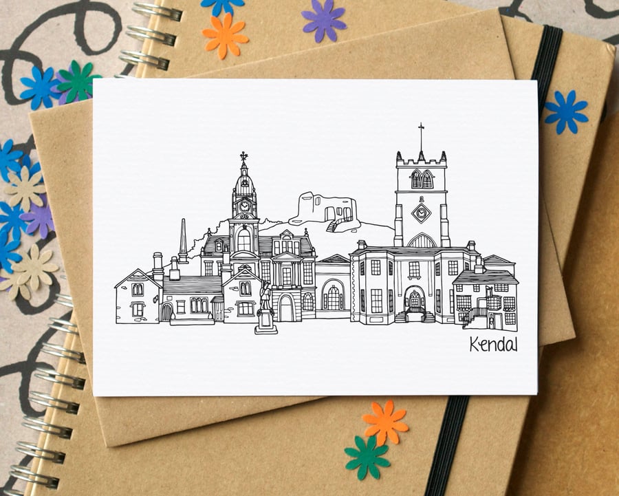 Kendal Skyline Greetings Card