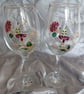 Set of 2 Hand Painted Wine Glasses - Image 4