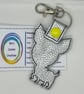 Embroidered Chihuahua Keyring silver - Image 2