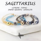 Sagittarius Zodiac Healing Gemstone Beaded Bracelets