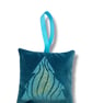 Velvet Lavender Sachet, Hand Printed Lavender Bag, Christmas Tree Ornament  - Image 4