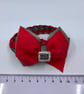 School Red and Grey Pleated Bun Wrap - Image 4