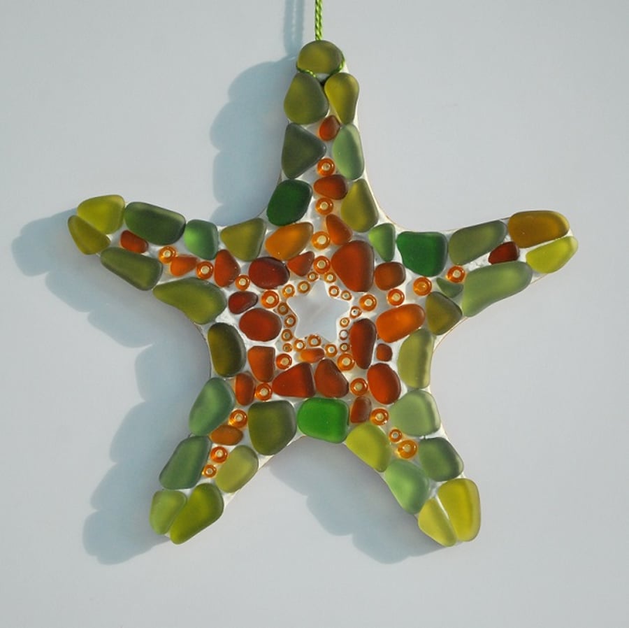 Starfish mosaic wall hanger