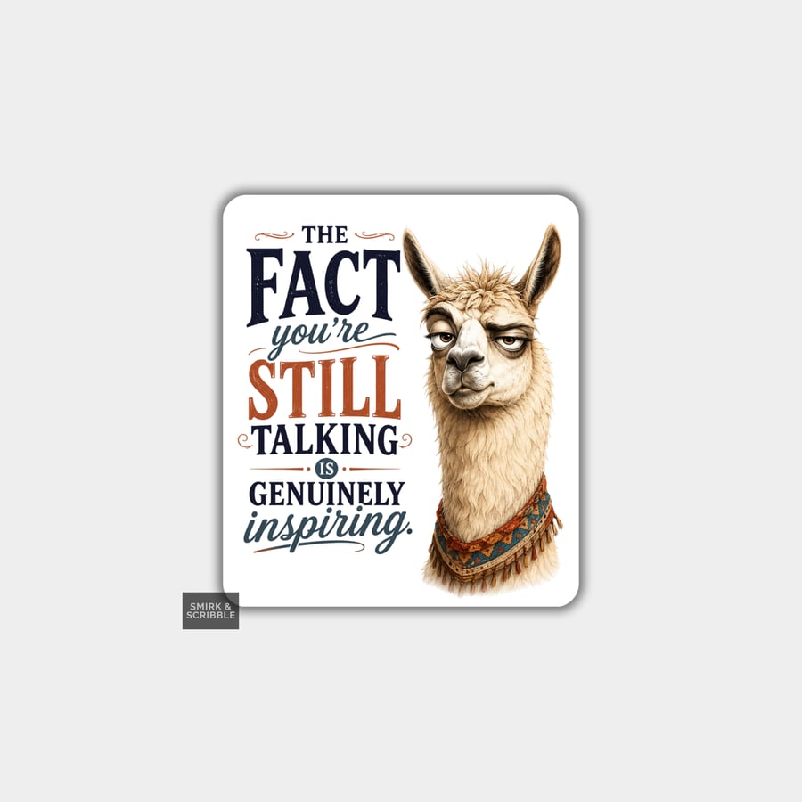 Funny Vinyl Sticker For Adults - Cheeky Rude Llama - Folksy