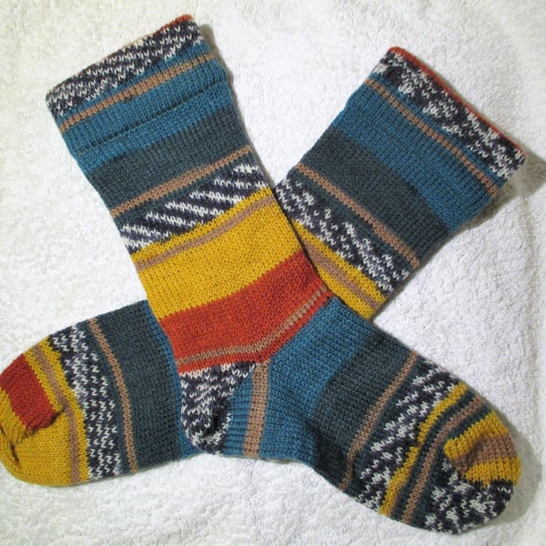 Handmade Wool Socks SIZE: 4-6 UK, 6-8 US, 36-38 EURO