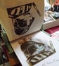 Darth Vadar Cat Tote Hand Printed Cream Mini Tote Shopping Bag - Image 4