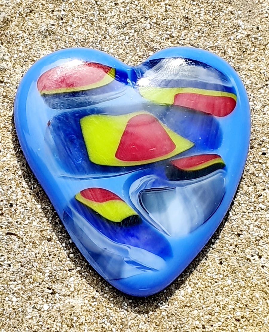 ‘Heart to Hold’ Fused Glass Heart
