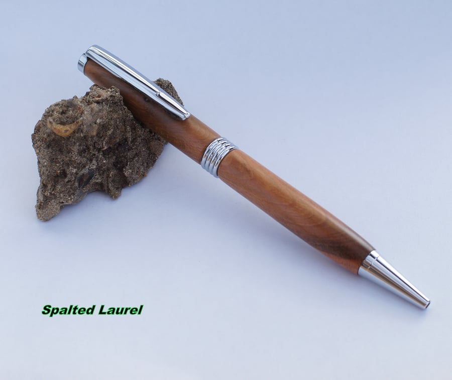 Streamline twist Pen dressed in Spalted Laurel
