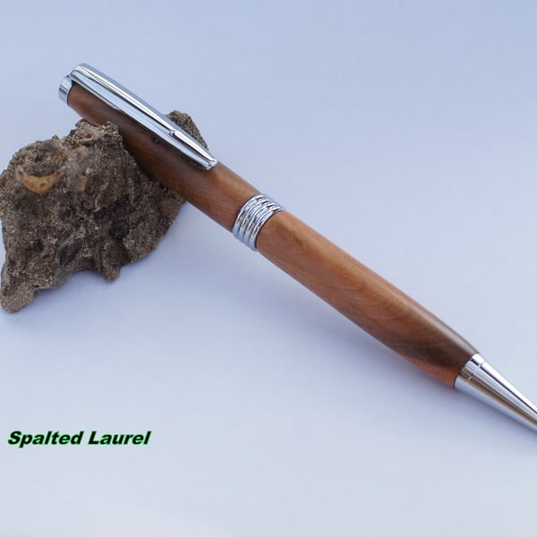 Streamline twist Pen dressed in Spalted Laurel