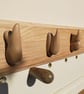 Unique Wall Orchids Oak Coat Rack - Image 2